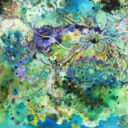 Torquoise painting by Zach Kirshner